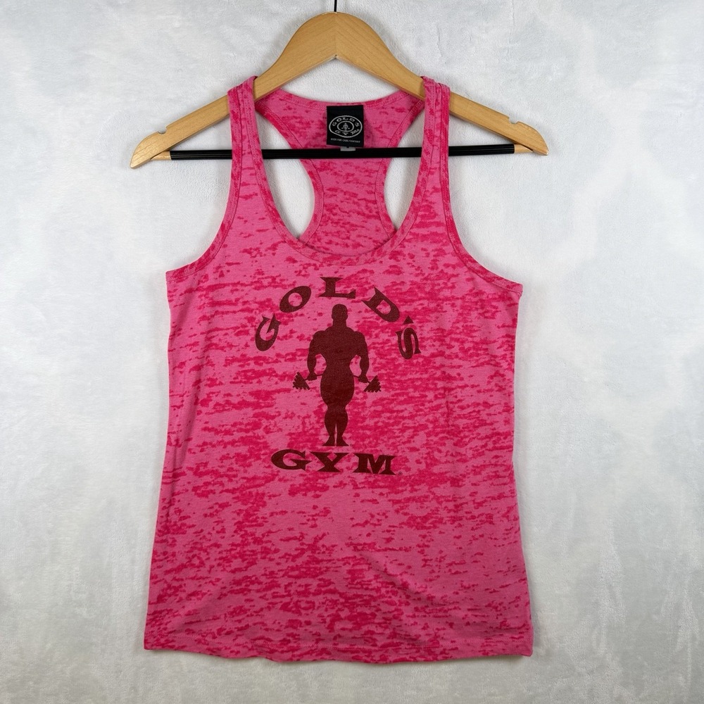 Vintage Y2K Golds Gym Women's Pink Tank Top Size Medium